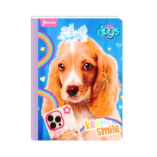 Cuaderno Cosido Norma Dogs 100 Hojas Cuadros 