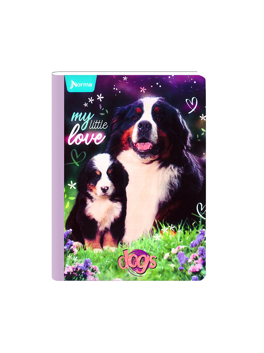 Cuaderno Cosido Norma Dogs 100 Hojas Cuadros  2