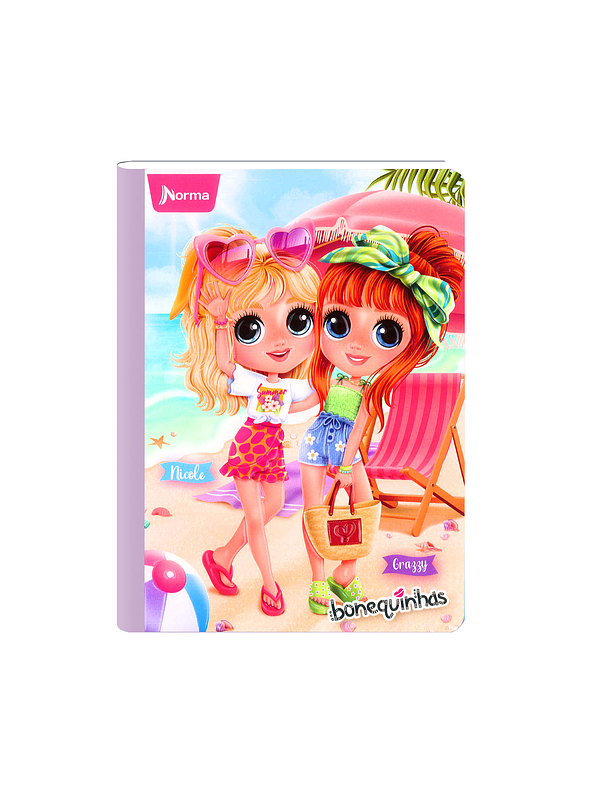 Cuaderno Cosido Norma Bonequinhas Dolls 50 Hojas Cuadros 1