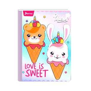 Cuaderno Cosido Peluches Fantasy 100 Hojas Cuadros