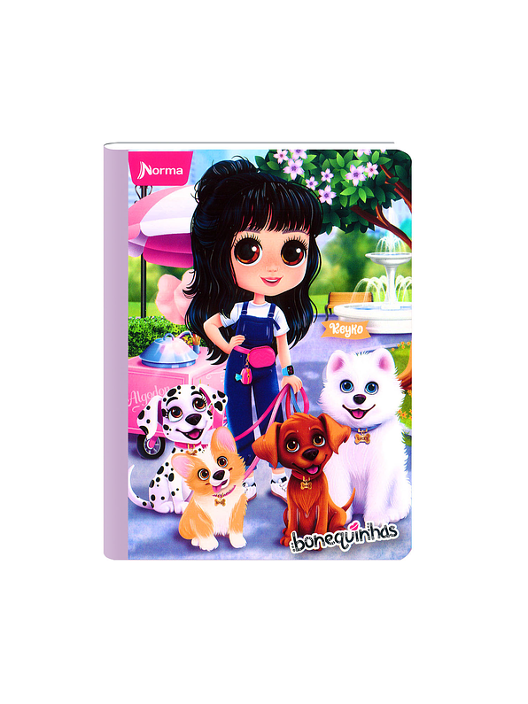 Cuaderno Cosido Bonequinhas 100 Hojas Cuadros 1