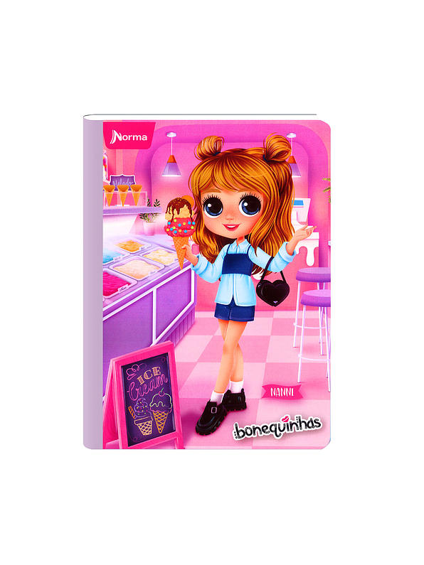 Cuaderno Cosido Bonequinhas 100 Hojas Cuadros 3