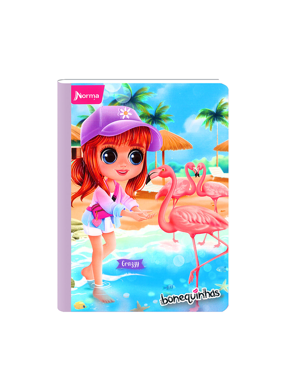 Cuaderno Cosido Bonequinhas 100 Hojas Cuadros 9