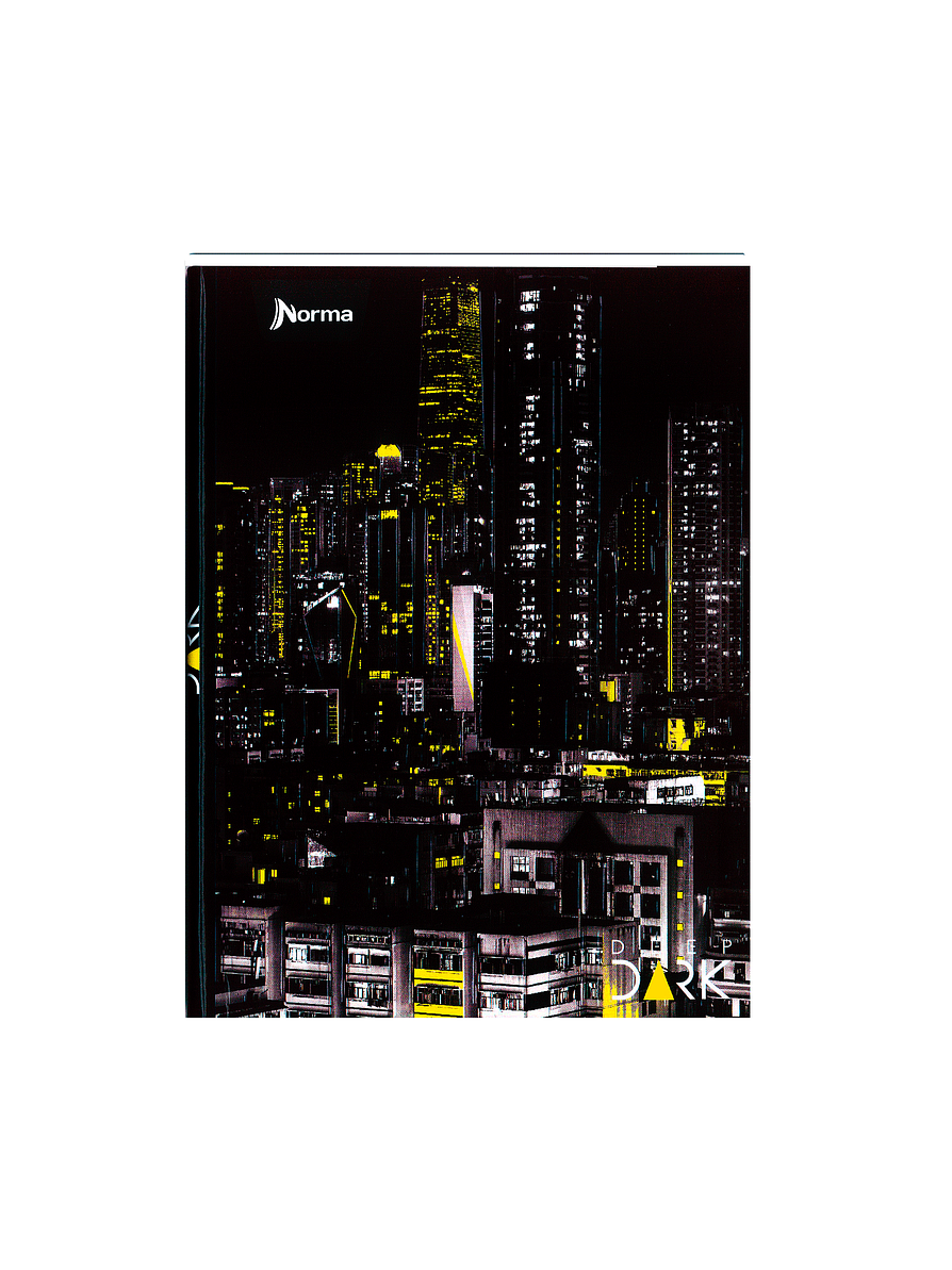 Cuaderno Cosido Pasta Dura Deep Dark 90 Hojas Cuadros 4