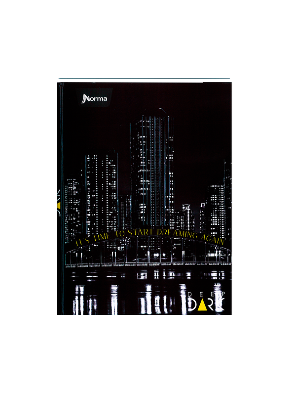 Cuaderno Cosido Pasta Dura Deep Dark 90 Hojas Cuadros 5