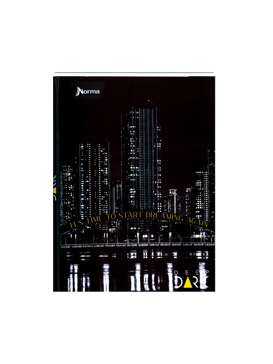 Cuaderno Cosido Pasta Dura Deep Dark 90 Hojas Cuadros 5