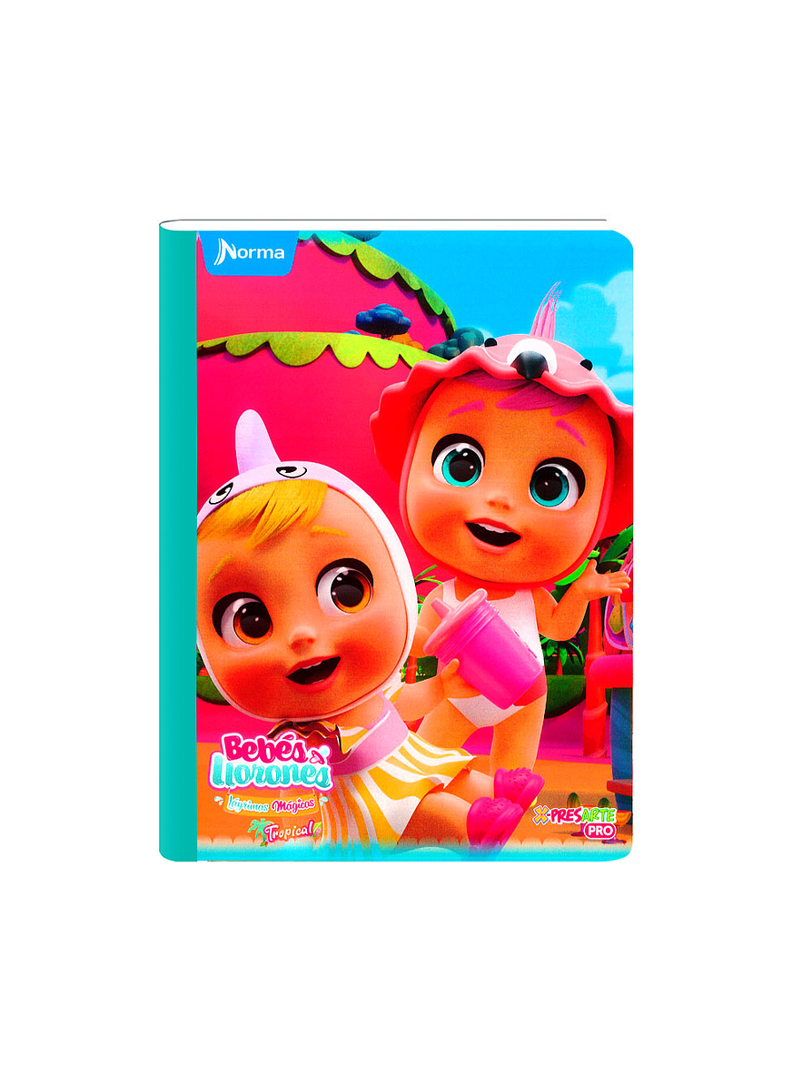 Cuaderno Cosido Norma Bebés Llorones 100 Hojas Cuadros 9