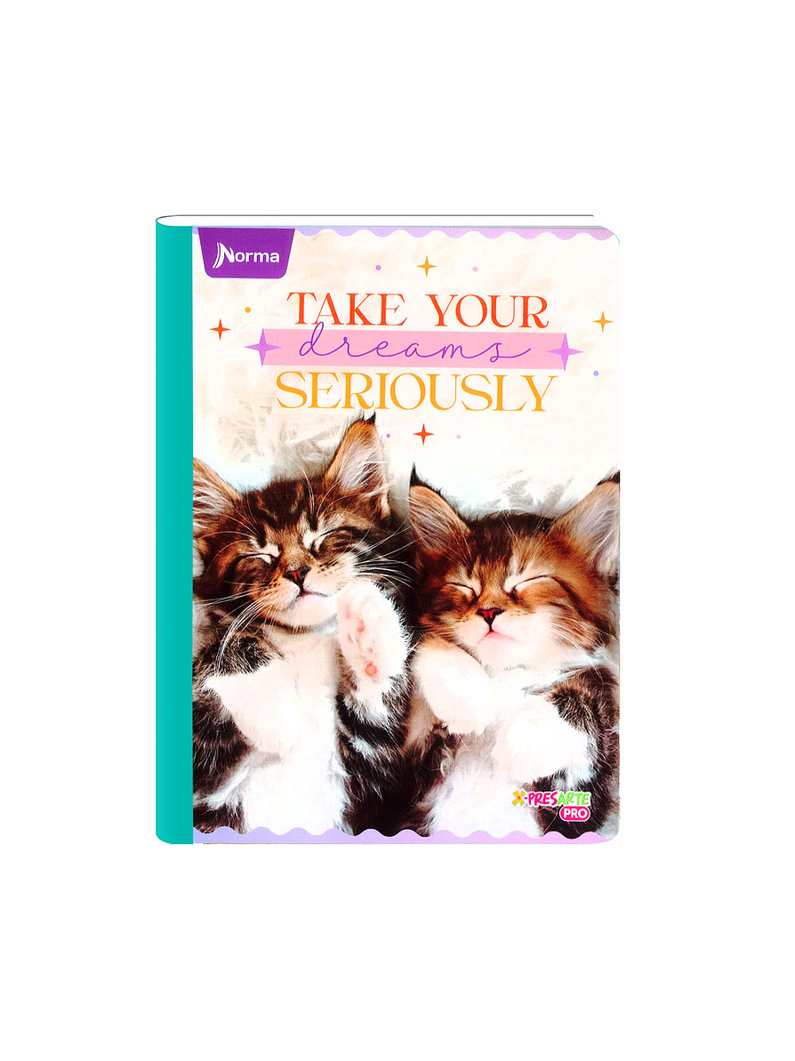Cuaderno Cosido Norma Cats 100 Hojas Cuadros 4