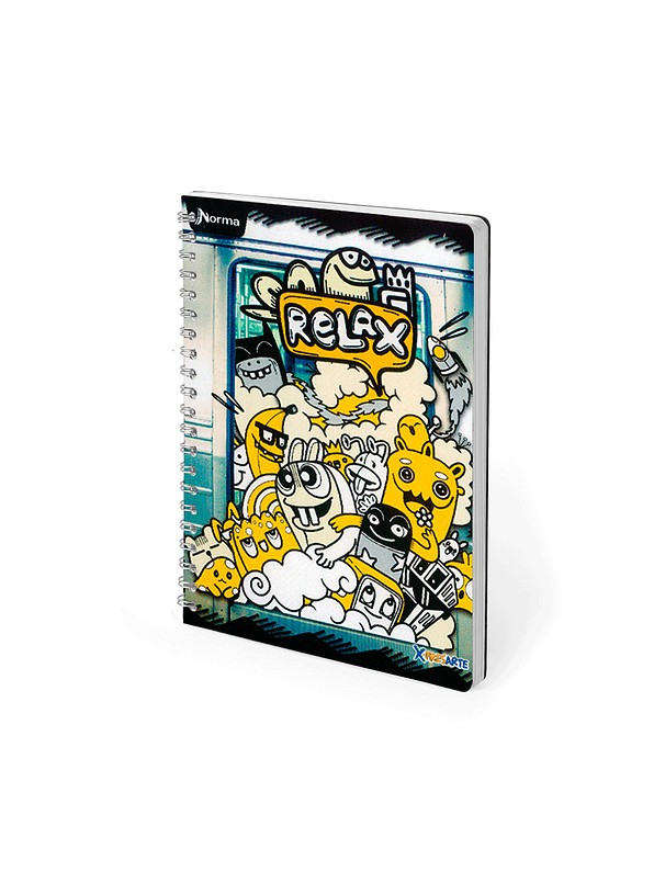 Cuaderno Argollado Pasta Dura X-Presarte 80 Hojas Cuadros Masculino 2