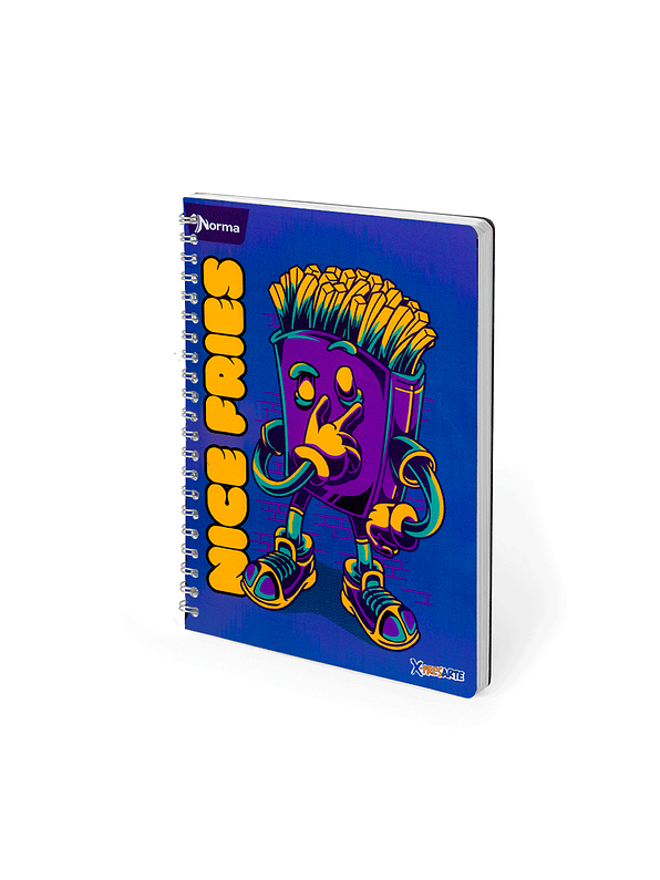 Cuaderno Argollado Pasta Dura X-Presarte 80 Hojas Cuadros Masculino 3