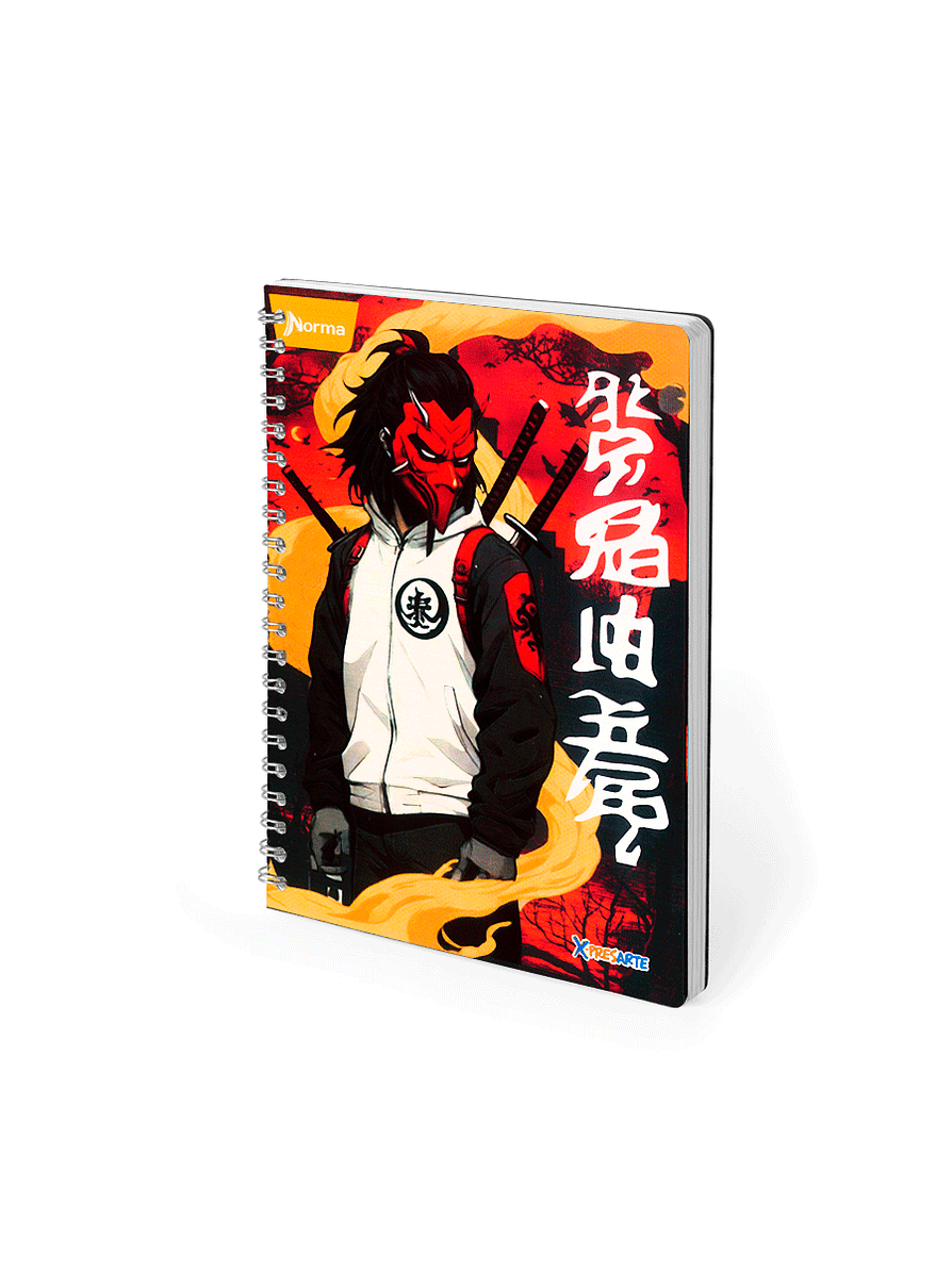 Cuaderno Argollado Pasta Dura X-Presarte 80 Hojas Cuadros Masculino 5