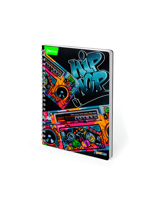 Cuaderno Argollado Pasta Dura X-Presarte 80 Hojas Cuadros Masculino 6