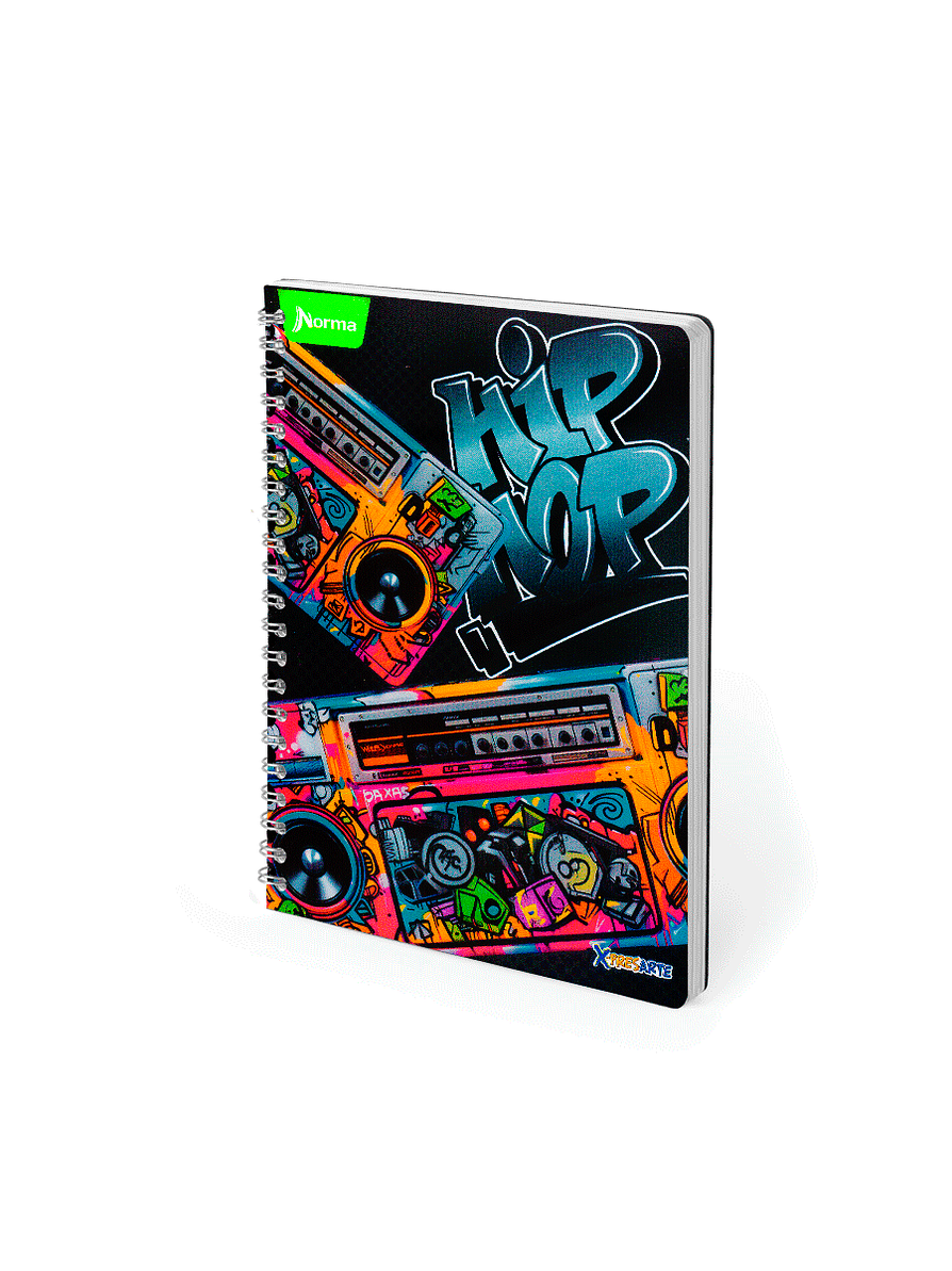 Cuaderno Argollado Pasta Dura X-Presarte 80 Hojas Cuadros Masculino 6