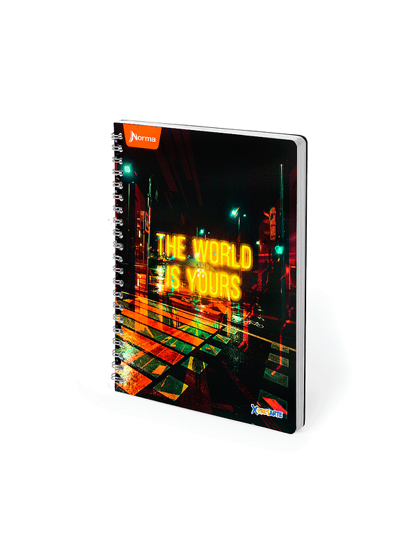 Cuaderno Argollado Pasta Dura X-Presarte 80 Hojas Cuadros Masculino 11