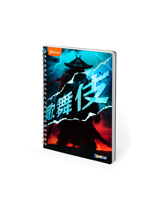 Cuaderno Argollado Pasta Dura X-Presarte 80 Hojas Cuadros Masculino 15