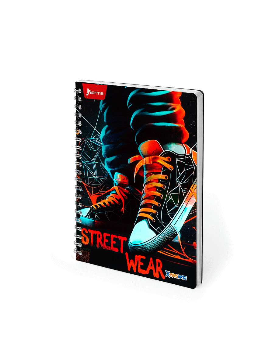 Cuaderno Argollado Pasta Dura X-Presarte 80 Hojas Cuadros Masculino 16