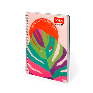Cuaderno Argollado Pasta Dura Master Femenino 80 Hojas Cuadros 