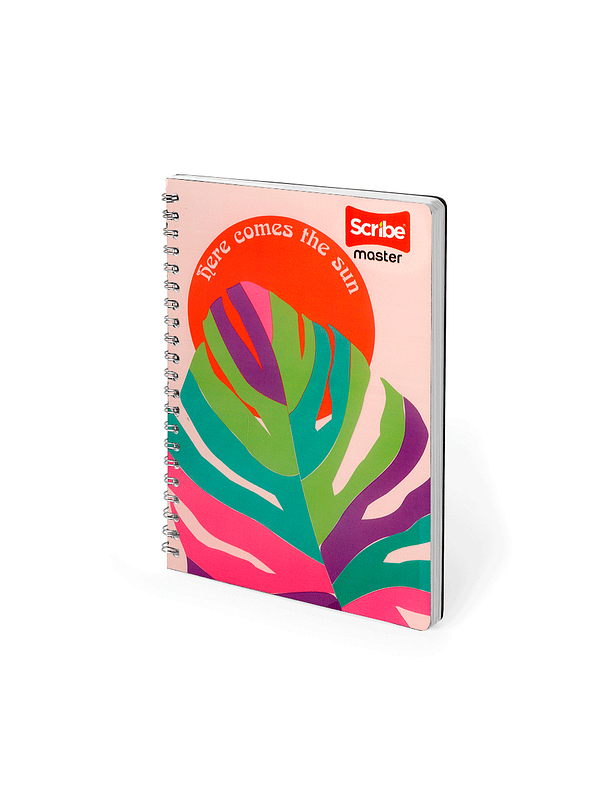 Cuaderno Argollado Pasta Dura Master Femenino 80 Hojas Cuadros  1