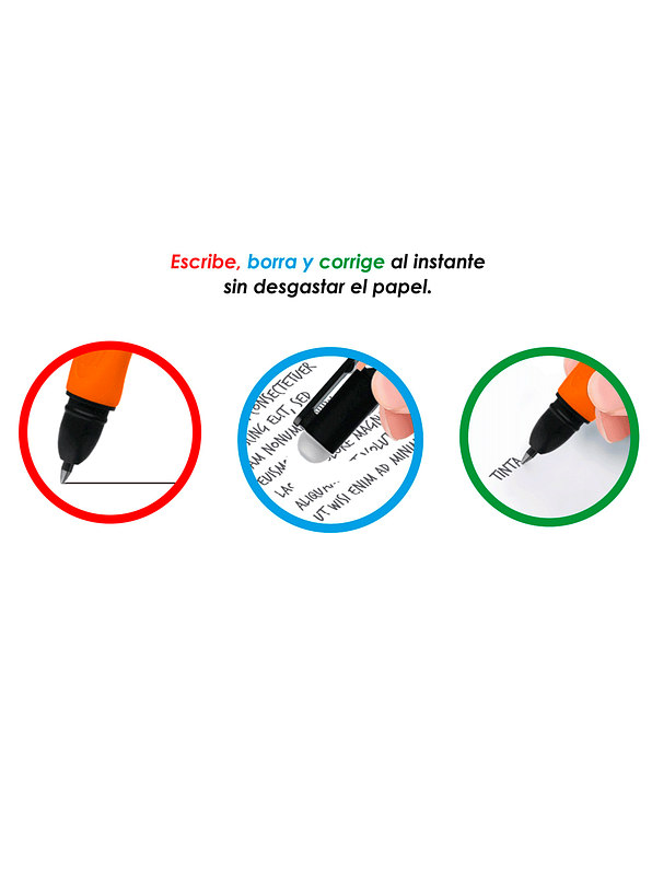 Lapicero gel Borrable Retráctil Offi-Esco Negro 3