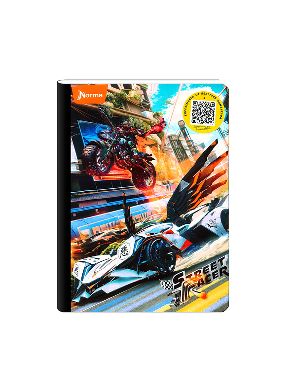 Cuaderno Cosido Street Racer 100 Hojas Cuadros 8