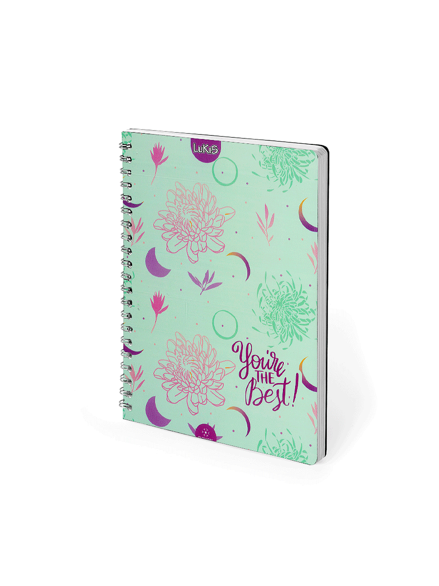 Cuaderno Lukis Argollado Pasta Dura Cuadros 5