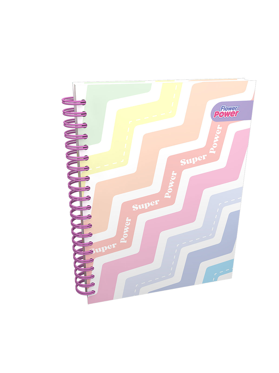 Cuaderno Argollado 7 Materias Primavera Cuadros  2