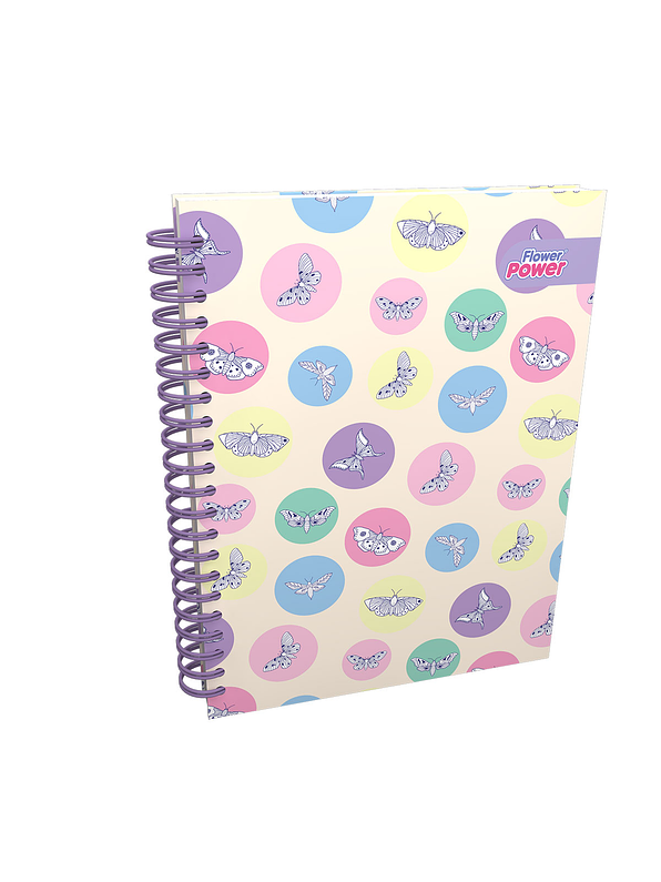 Cuaderno Argollado 7 Materias Primavera Cuadros  3