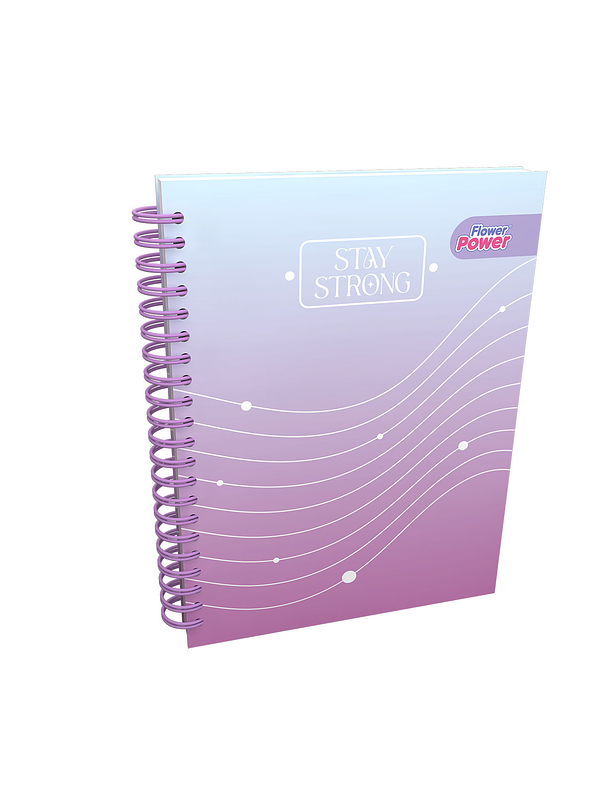 Cuaderno Argollado 7 Materias Primavera Cuadros  4