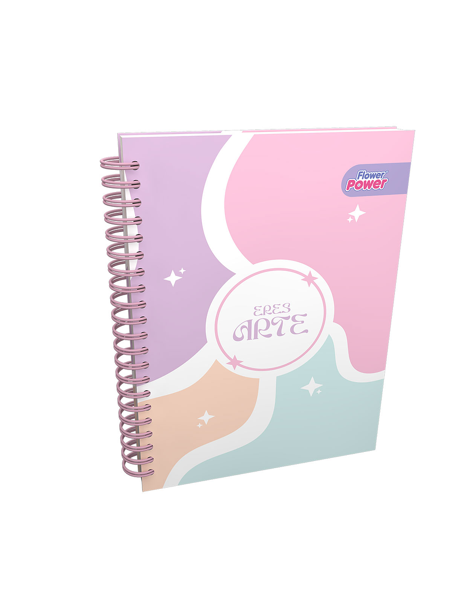 Cuaderno Argollado 7 Materias Primavera Cuadros  7