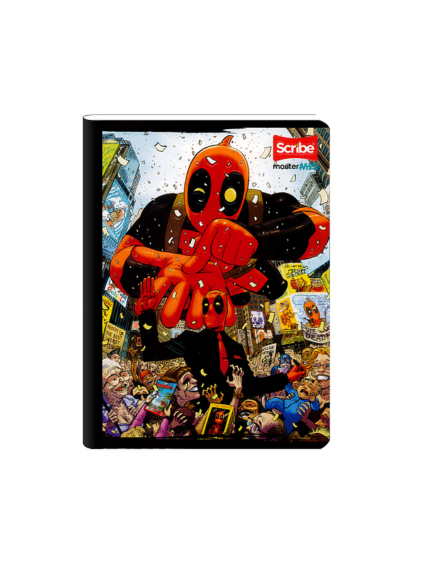 Cuaderno Cosido Deadpool 100 Hojas Cuadros  3