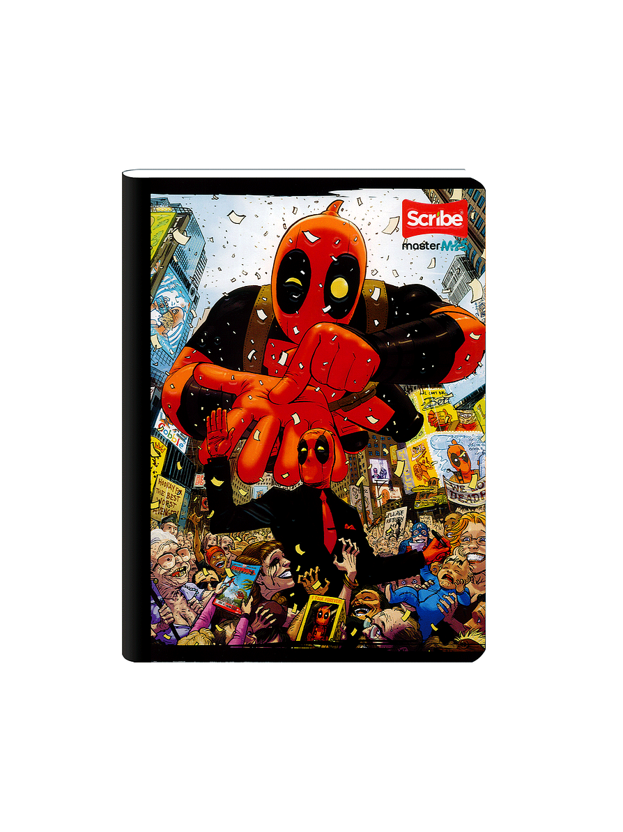 Cuaderno Cosido Deadpool 100 Hojas Cuadros  3
