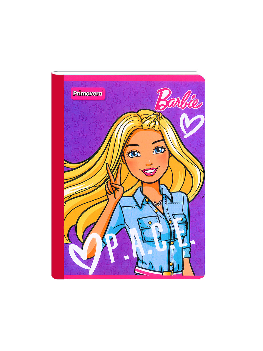Cuaderno Cosido Primavera Mattel Barbie 100 Hojas Cuadros 10