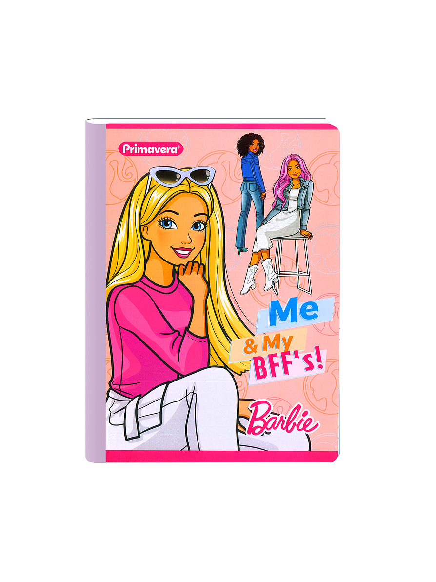 Cuaderno Cosido Primavera Mattel Barbie 100 Hojas Cuadros 12