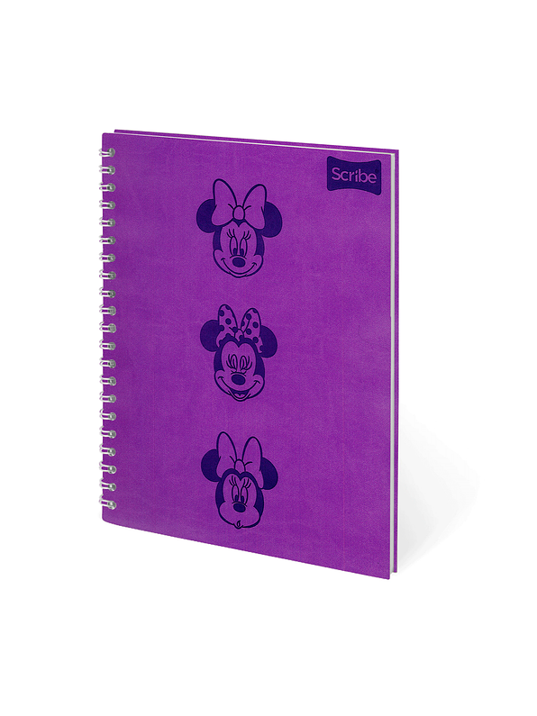 Cuaderno Catedrático Scribe Pasta Dura Cuero 80 Hojas Minie Mouse 3