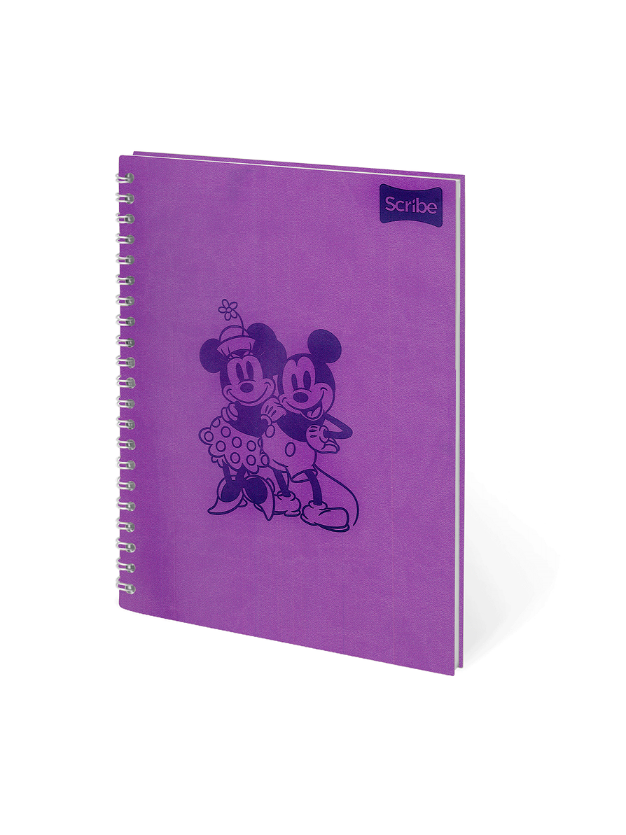 Cuaderno Catedrático Scribe Pasta Dura Cuero 80 Hojas Minie Mouse 5