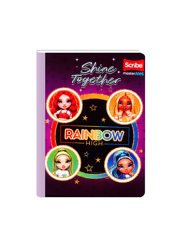 Cuaderno Cosido Rainbow High 100 Hojas Lineas 5