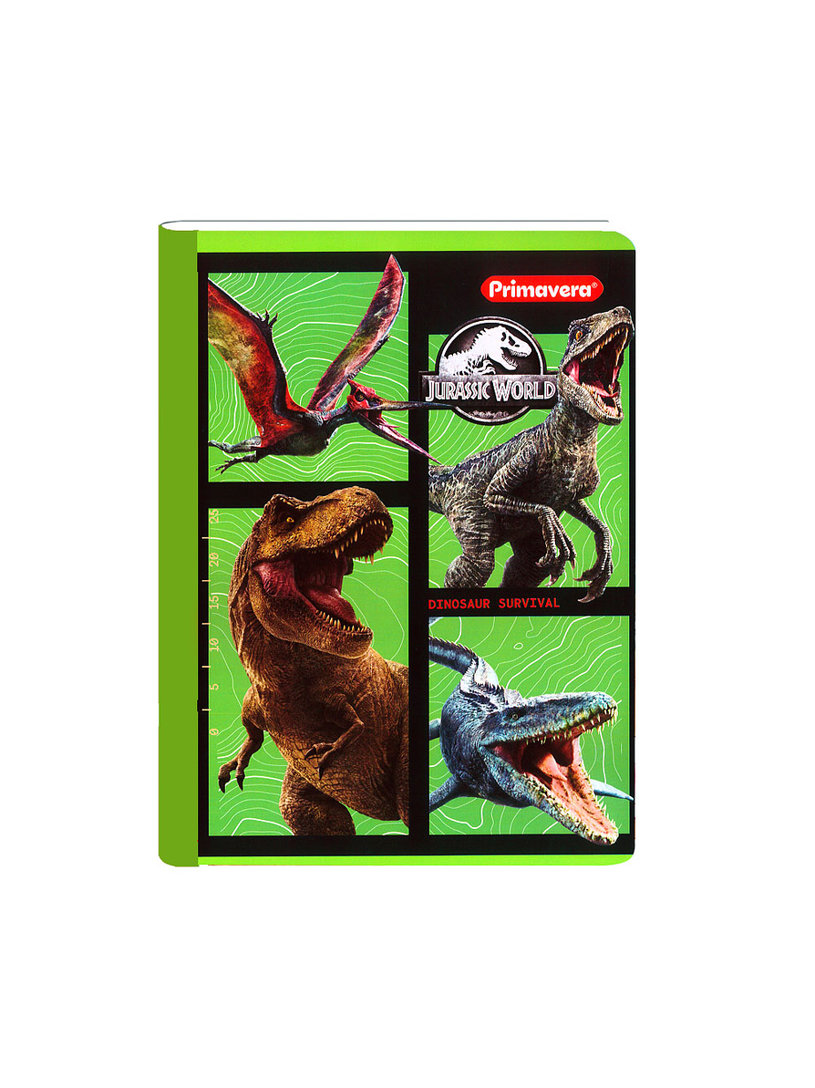 Cuaderno Cosido Jurassic World 100 Hojas Cuadros  7