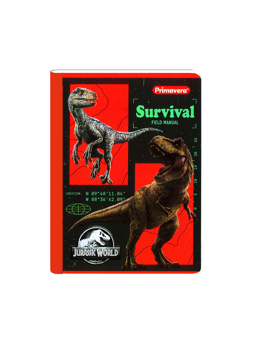 Cuaderno Cosido Jurassic World 100 Hojas Cuadros  11