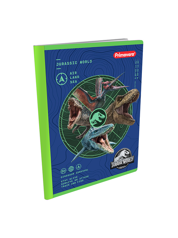 Cuaderno Cosido Primavera Jurassic World 100 Hojas Doble Linea 3