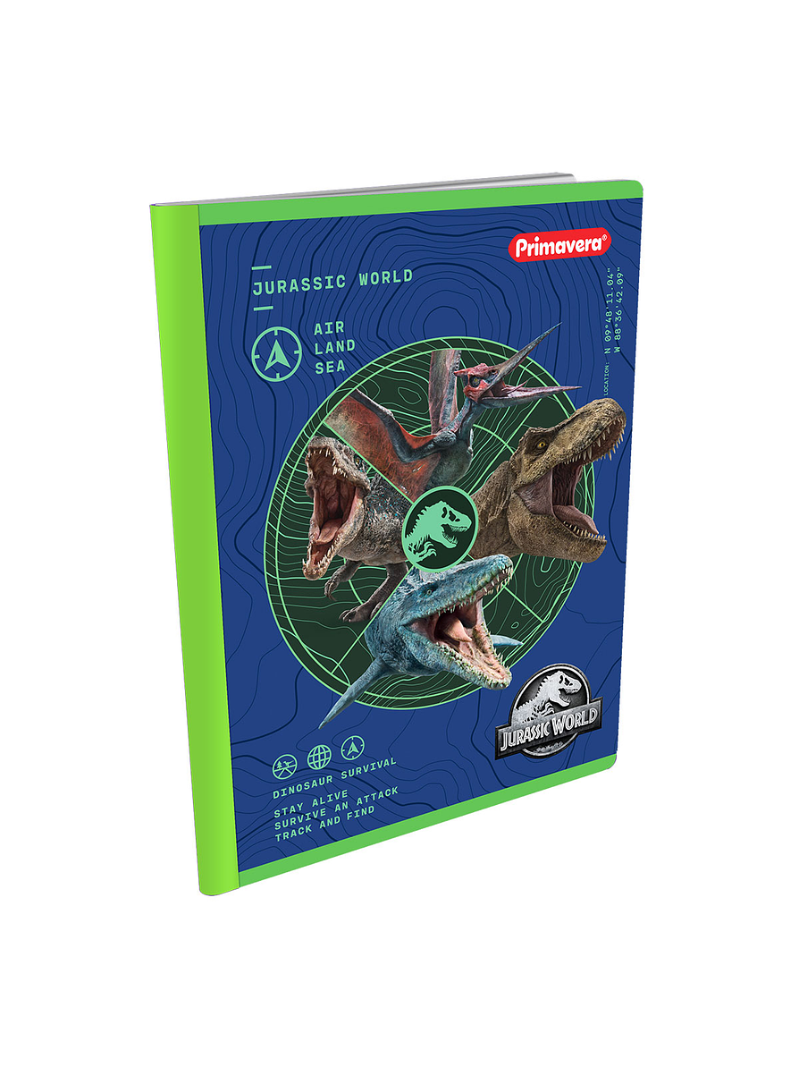 Cuaderno Cosido Primavera Jurassic World 100 Hojas Doble Linea 3