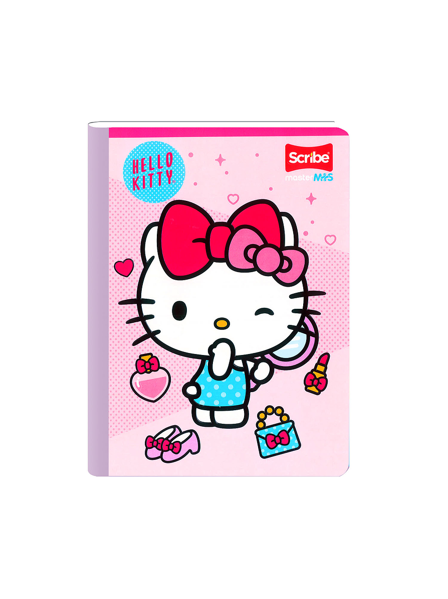 Cuaderno Cosido Scribe Hello Kity 100 Hojas Cuadros 4
