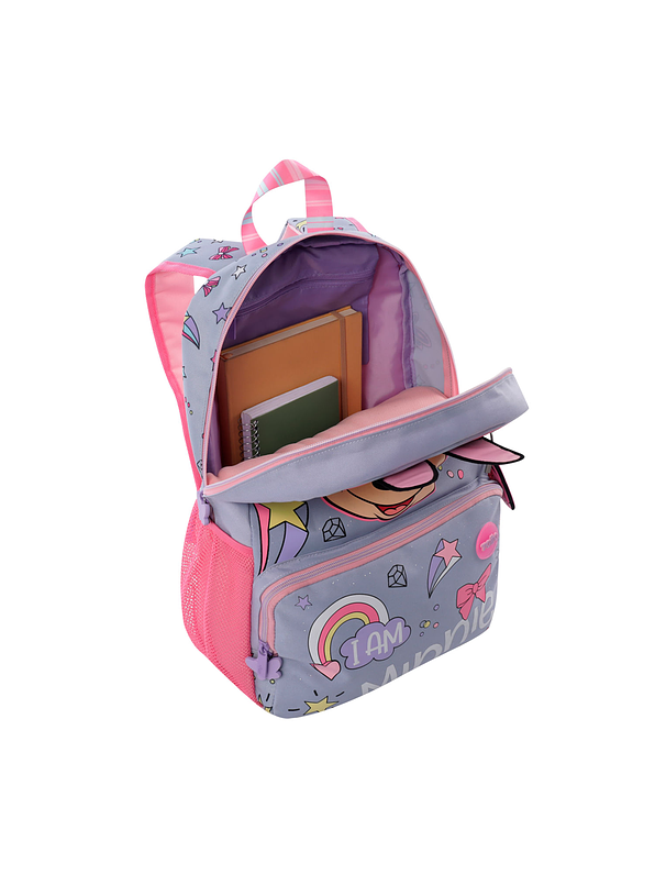 Morral Totto Para Niña Minnie Mediano Gris 4