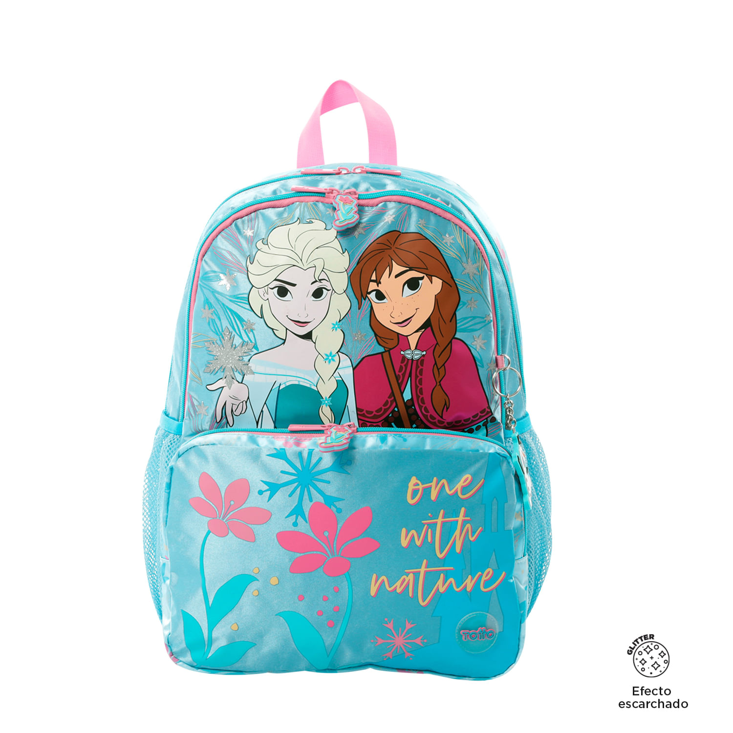 Morral Totto Para Niña Frozen Destiny Mediano Azul