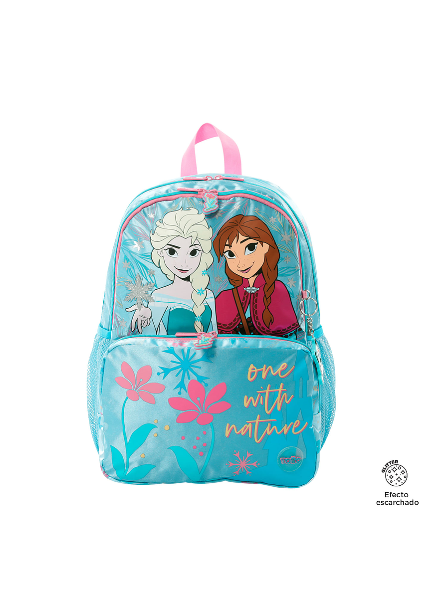 Morral Totto Para Niña Frozen Destiny Mediano Azul 1