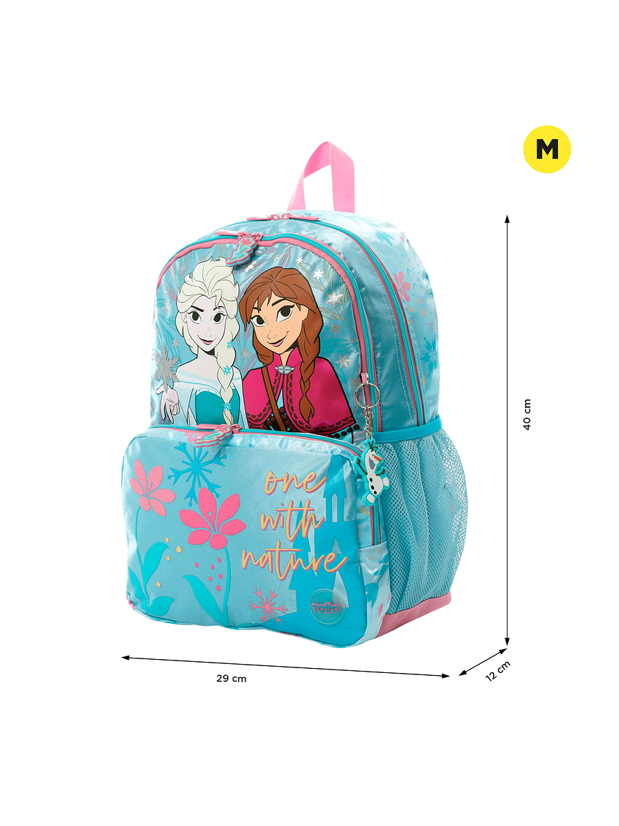 Morral Totto Para Niña Frozen Destiny Mediano Azul 2
