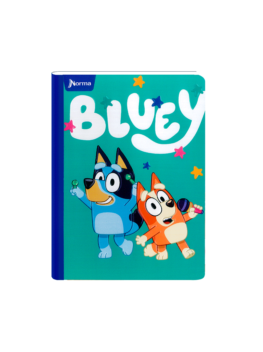 Cuaderno Cosido Bluey 50 Hojas Cuadros  2