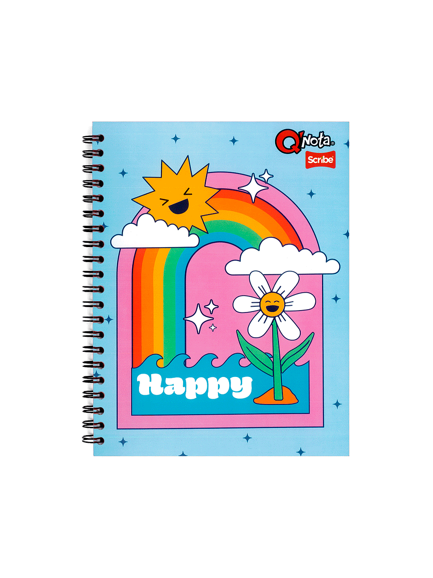 Cuaderno Catedrático Q'Nota Femenino 100 Hojas Cuadros 1