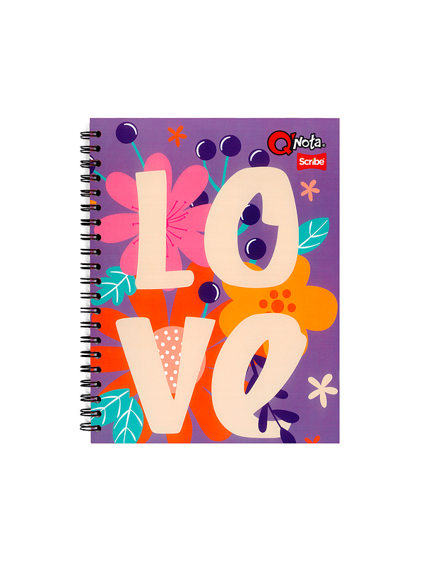 Cuaderno Catedrático Q'Nota Femenino 100 Hojas Cuadros 4