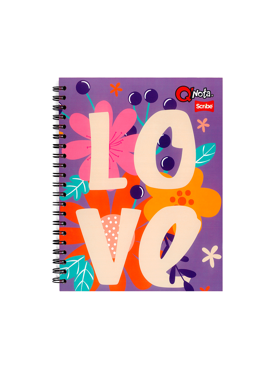 Cuaderno Catedrático Q'Nota Femenino 100 Hojas Cuadros 4