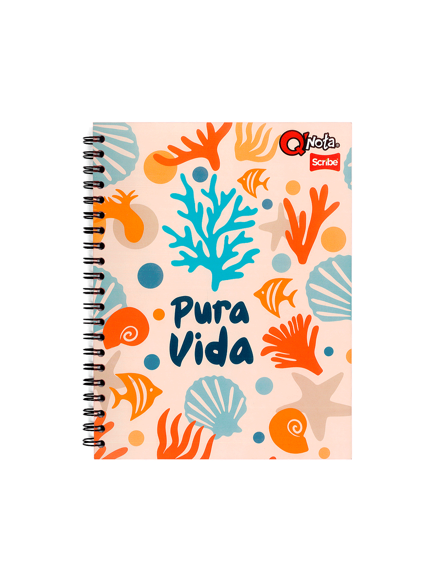 Cuaderno Catedrático Q'Nota Femenino 100 Hojas Cuadros 7